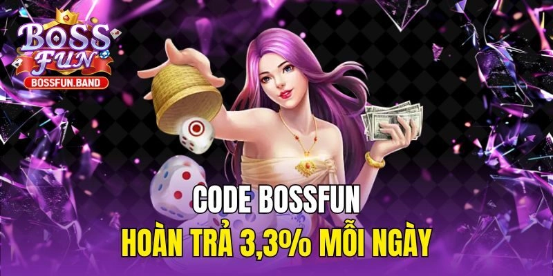 Code BOSSFUN hoàn trả 3.3% mỗi ngày
